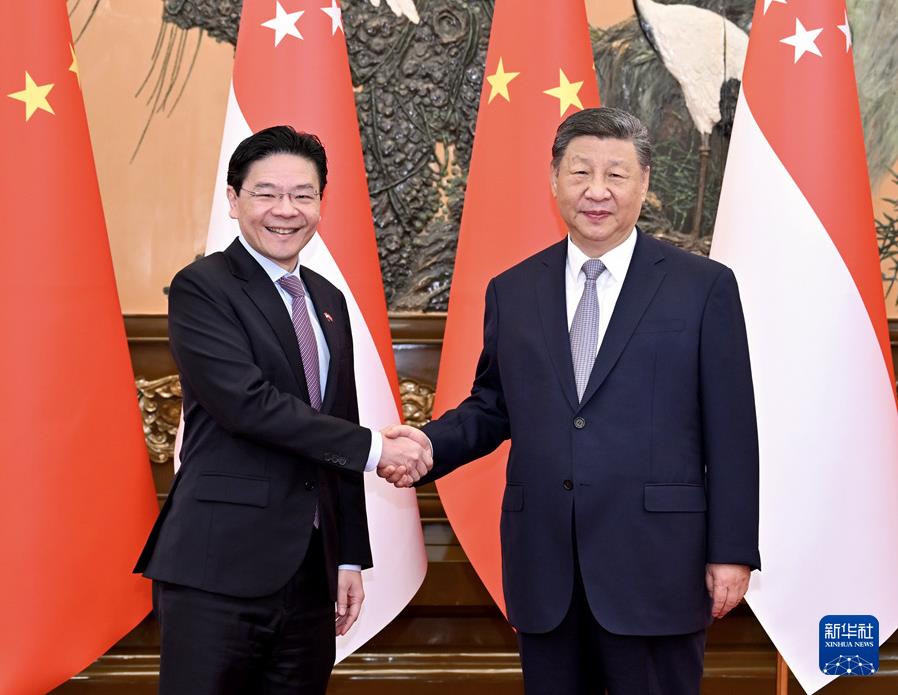 習主席 シンガポールのローレンス・ウォン首相と会談