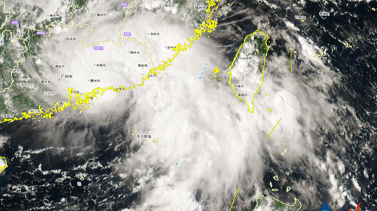 台風上陸 台風17号「ミートク」が広東省東部の汕尾に上陸 最大風速は28メートル強