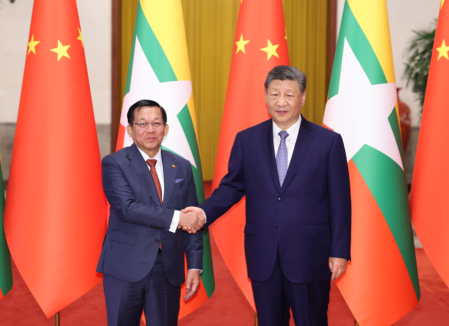 習主席 ミャンマー大統領と会談